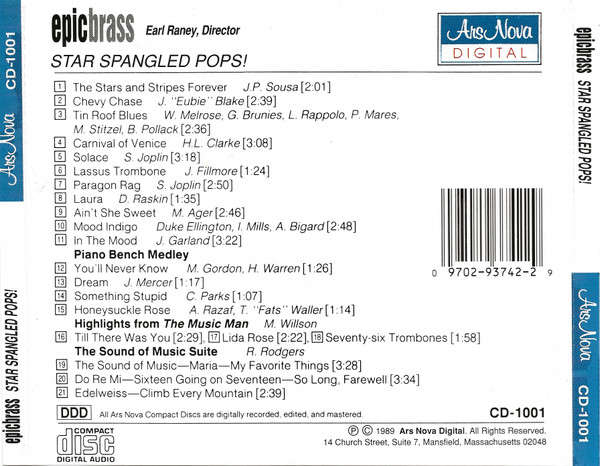 CD - Epic Brass  Star Spangled Pops!