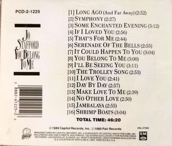 CD - Jo Stafford - You Belong To Me
