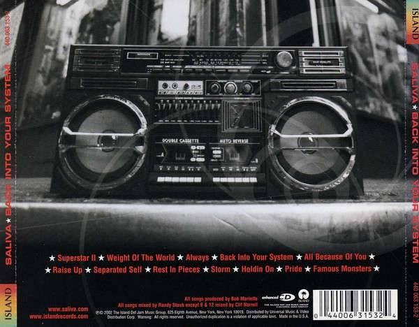 CD - Saliva - Back Into Your System