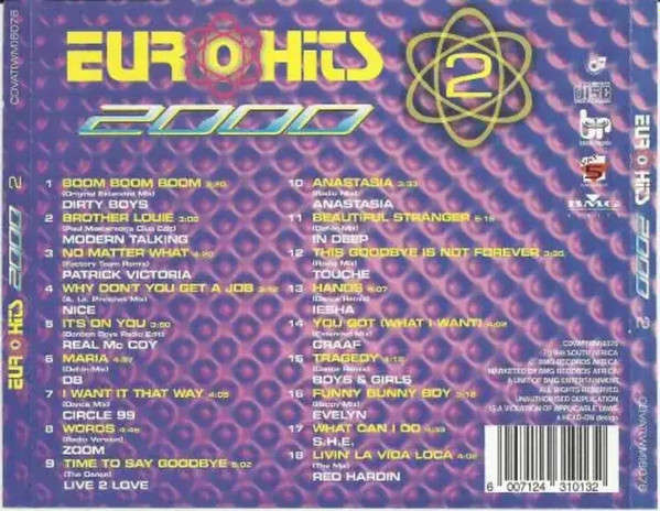 CD - Euro Hits 2000 Vol 2 - CDVAT(WM)6076
