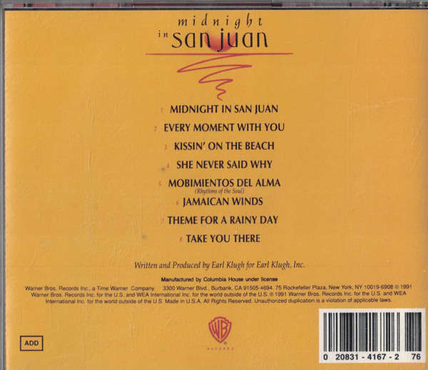 CD - Earl Klugh - Midnight In San Juan