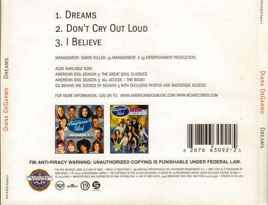 CD - Diana DeGarmo - Dreams (New Sealed)