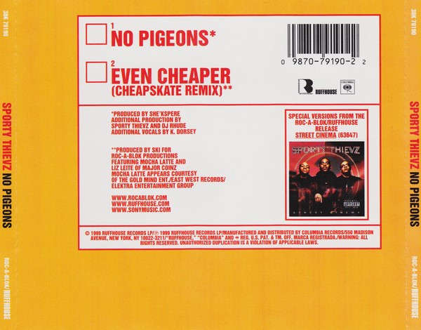 CD - Sporty Thievz - No Pigeons -  38K 79190