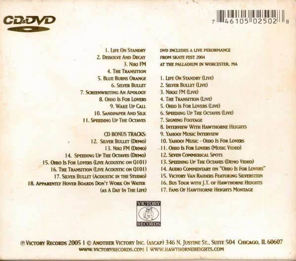 CD - Hawthorne Heights - The Silence In Black And White (Cd+Dvd)