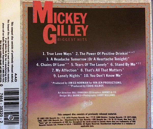 CD - Mickey Gilley - Biggest Hits
