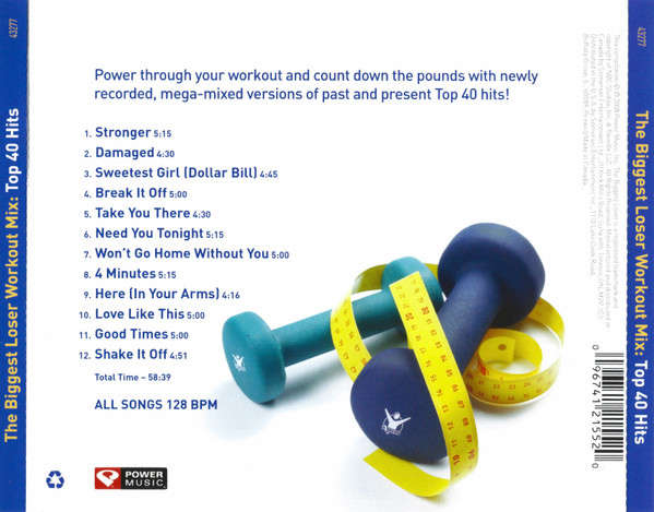 CD - The Biggest Loser Workout Mix Top 40 Hits Volume One (New Sealed)