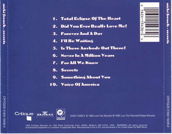 CD - Nicki French - Secrets