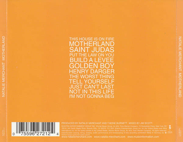 CD - Natalie Merchant - Motherland