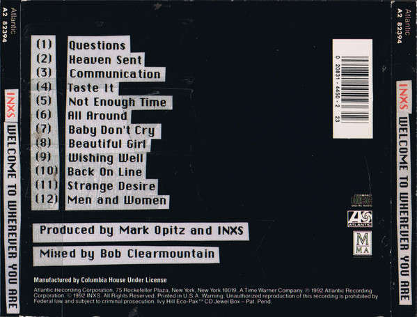 CD - INXS - Welcome To Wherever You Are ( Eco-Pak)
