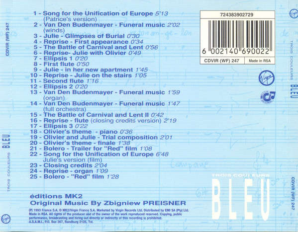 CD - Trois Couleurs: Bleu (Bande Originale Du Film