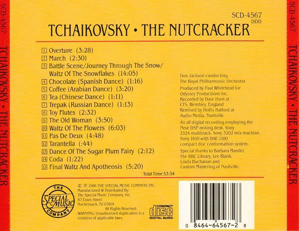 CD - The Tchaikovsky Nutcracker Ballet Suite