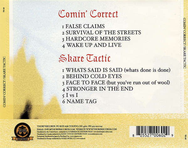 CD - Comin' Correct Skare Tactic - Comin' Correct/Skare Tactic
