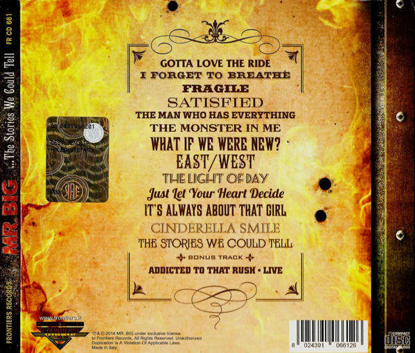 CD - Mr. Big - ...The Stories We Could Tell The Skin (Digipak) (New Sealed)