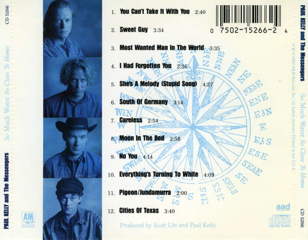 CD - Paul Kelly And The Messengers - So Much Water So Close To Home