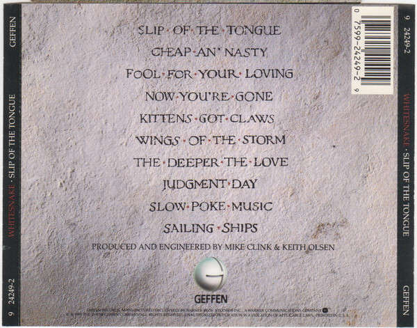 CD - Whitesnake - Slip Of The Tongue