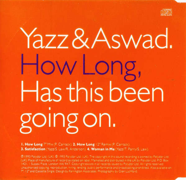CD - Yazz & Aswad  How Long (Single) (New Sealed)