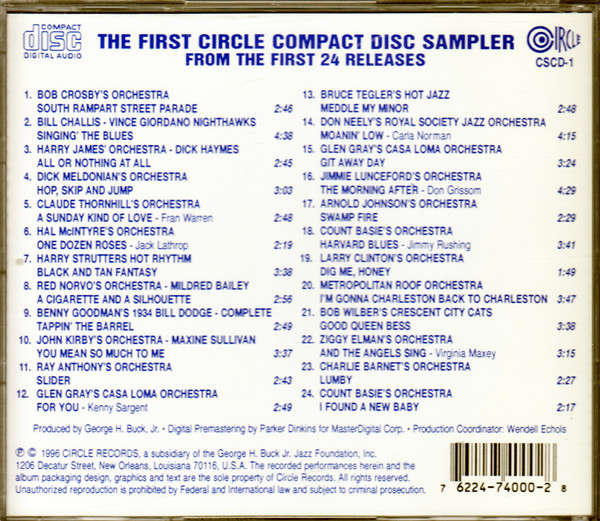 CD - Various - The First Circle Compact Disc Sampler (From The First 24 Releases)