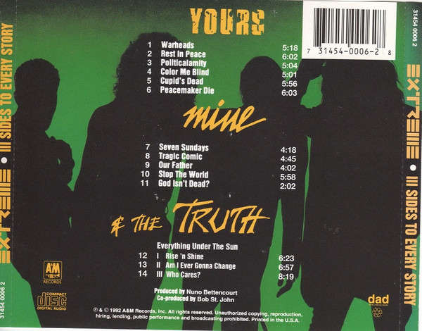 CD - Extreme - III Sides To Every Story