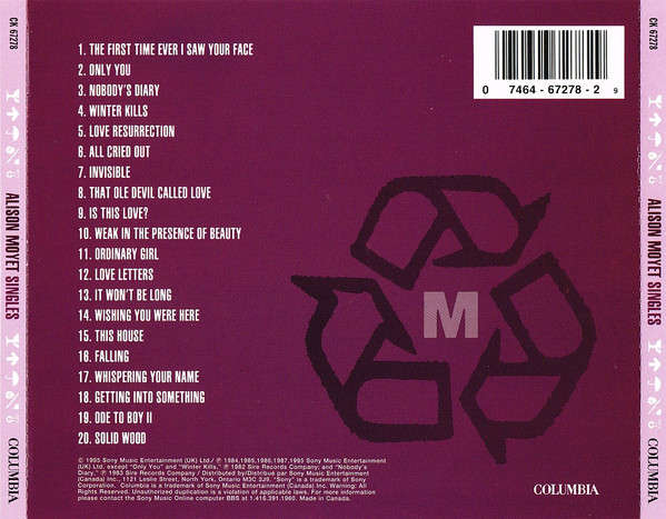 CD - Alison Moyet - Singles