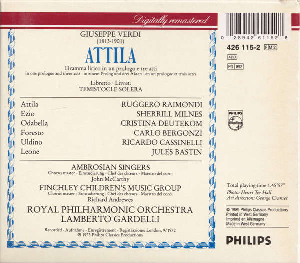 CD - Verdi - Attila (2cd c/w booklet)