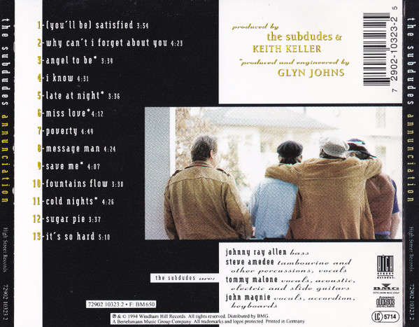 CD - The Subdudes - Annunciation