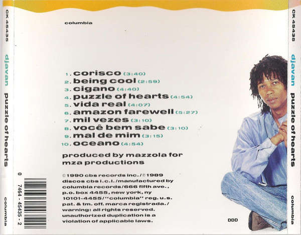 CD - Djavan  Puzzle Of Hearts