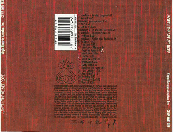 CD - Janet Jackson - The Velvet Rope