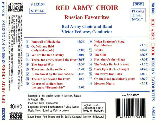 CD - Red Army Choir - Russian Favourites