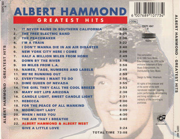 CD - Albert Hammond - Greatest Hits
