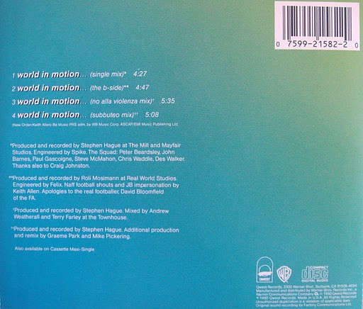 CD - New Order - England World In Motion