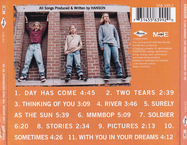 CD - Hanson - 3 Car Garage: The Indie Recordings '95-'96