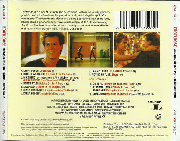CD - Various - Footloose (Original Motion Picture Soundtrack)