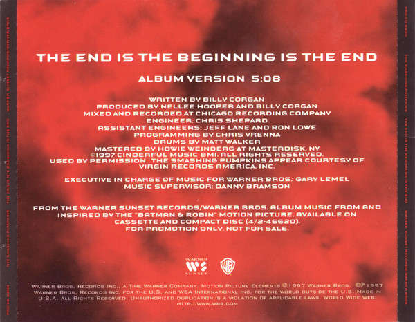 CD - The Smashing Pumpkins - The End Is The Beginning Is The End (Promotional Cd)