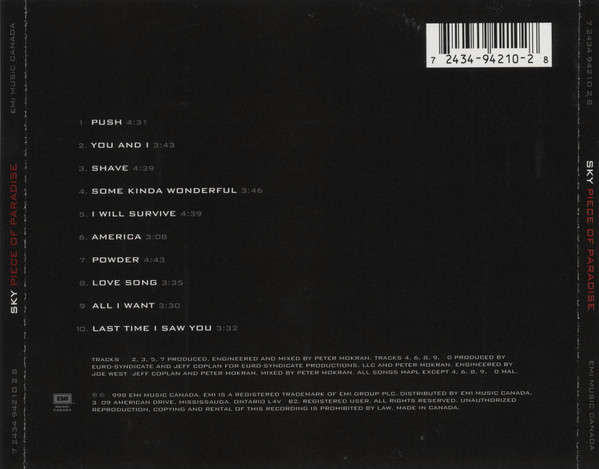CD - Sky - Piece Of Paradise