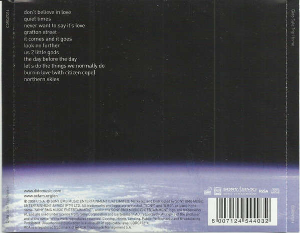CD - Dido - Safe Trip Home