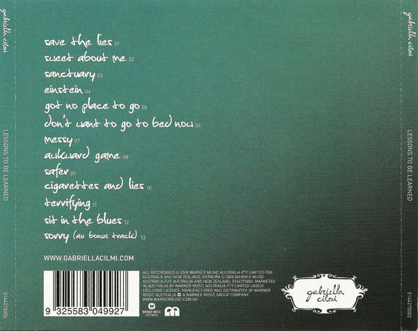 CD - Gabriella Cilmi - Lessons To Be Learned -  5144275002