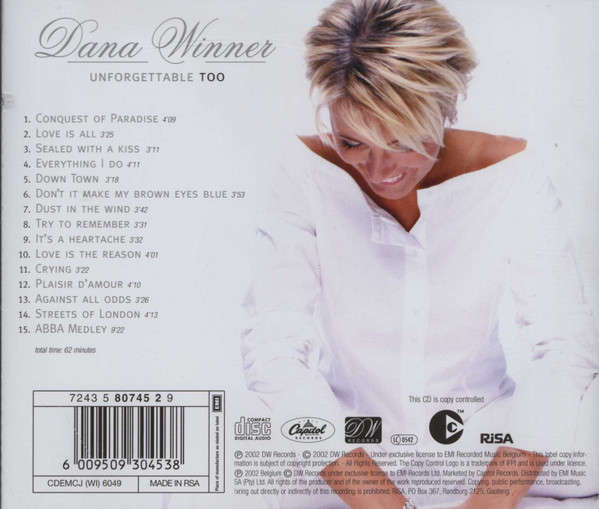 CD - Dana Winner - Unforgettable Too