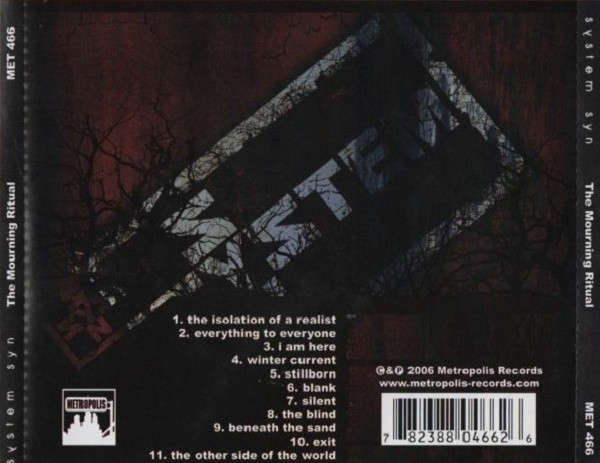 CD - System Syn - The Mourning Ritual