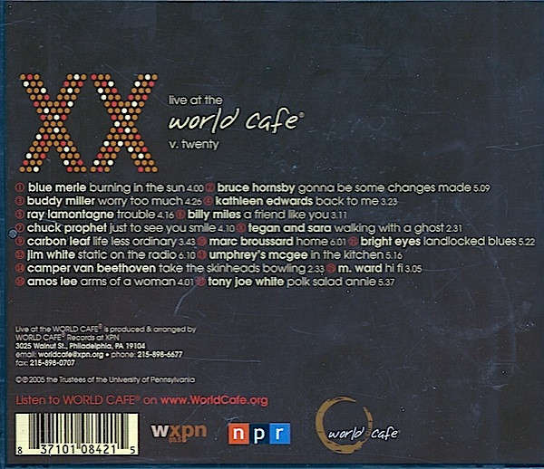 CD - Various - Live At The World Cafe V. Twenty