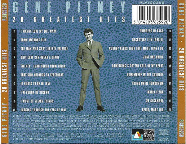 CD - Gene Pitney - 20 Greatest Hits