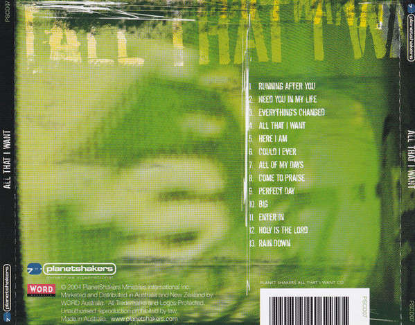 CD - Planetshakers - All That I Want: Live Praise And Worship (Live)
