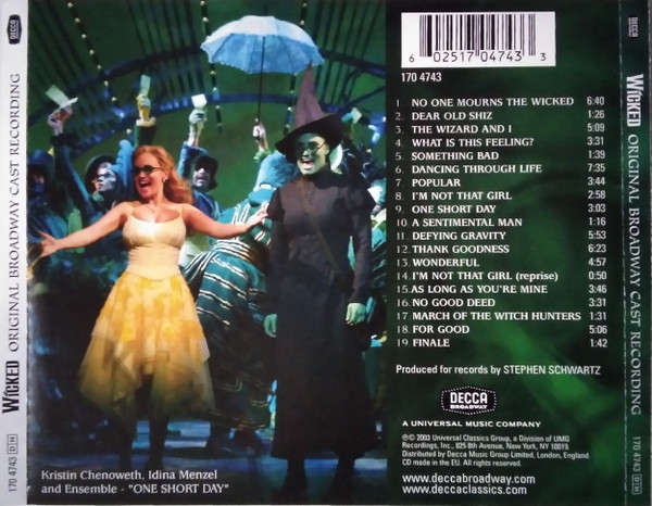 CD - Wicked (Original Broadway Cast Recording)