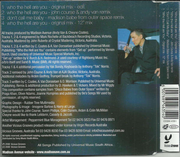 CD - Madison Avenue - Who The Hell Are You (Single)