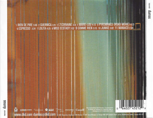 CD - Dumas - Dumas (New Sealed)