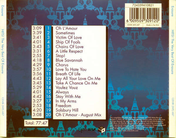 CD - Erasure - Hits! The Very Best Of Erasure