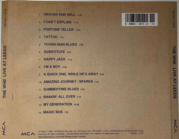 CD - The Who - Live At Leeds