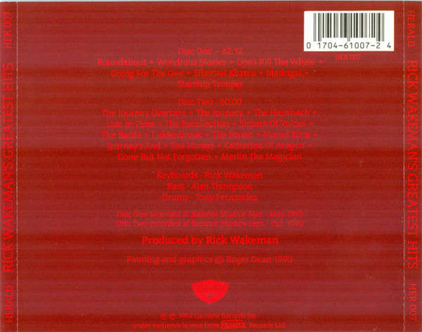 CD - Rick Wakeman - Greatest Hits (2cd)