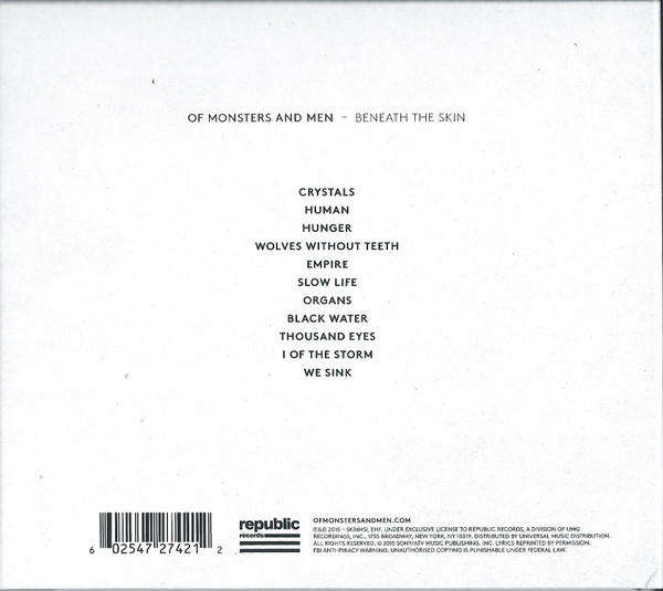CD - Of Monsters And Men - Beneath The Skin (Digipak)
