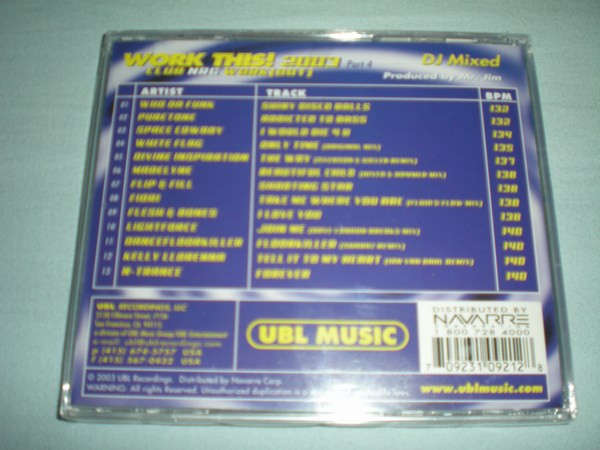 CD - Various - Work This! 2003 Part 4 (New Sealed)