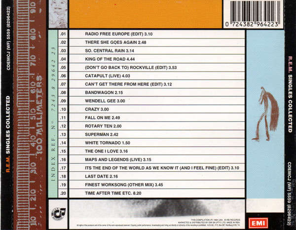 CD - R.E.M. - Singles Collected